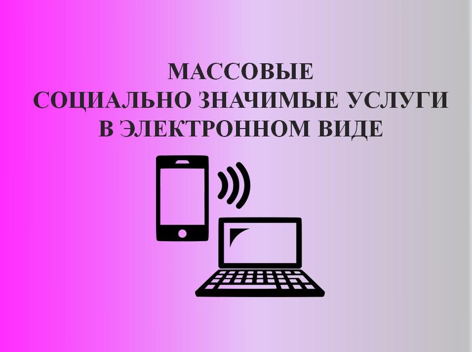 Массовые социально-значимые услуги в электронном виде.